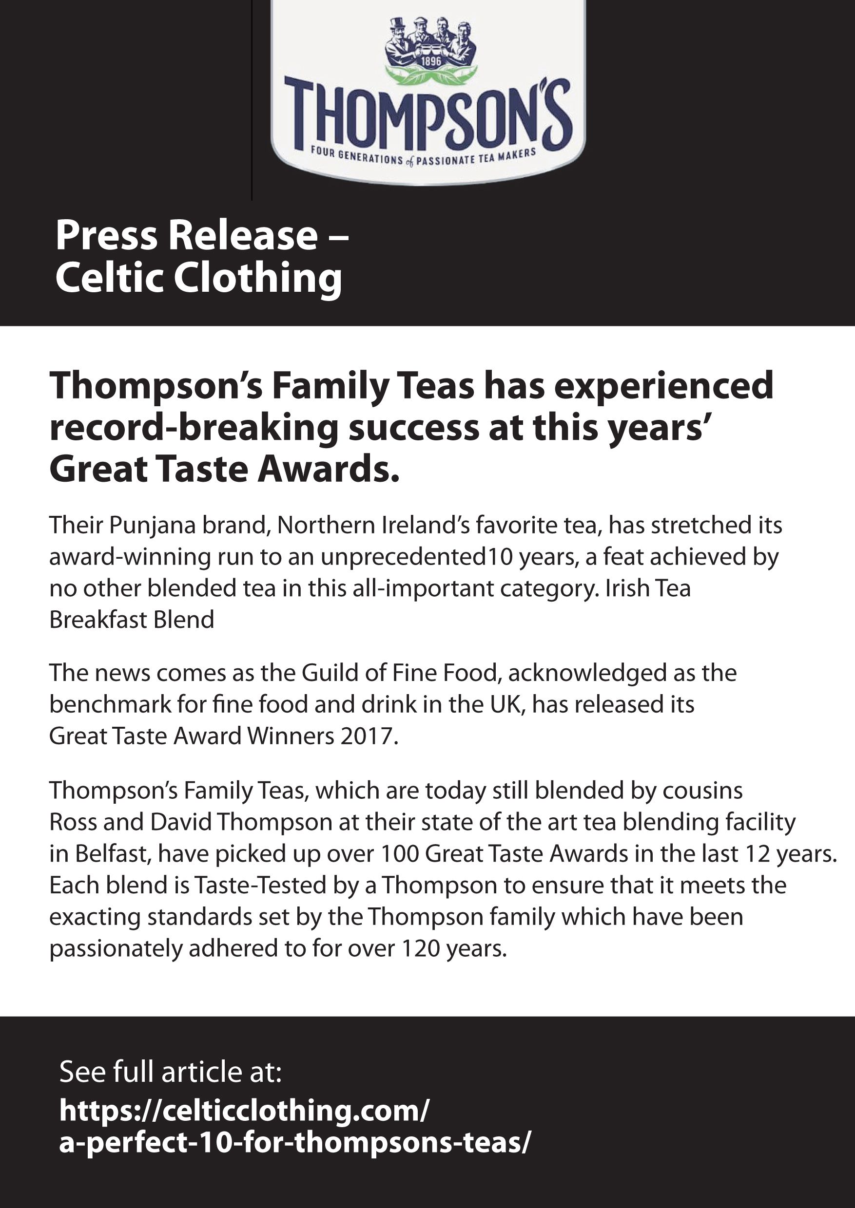 Record-breaking success at this years Great Taste Awards